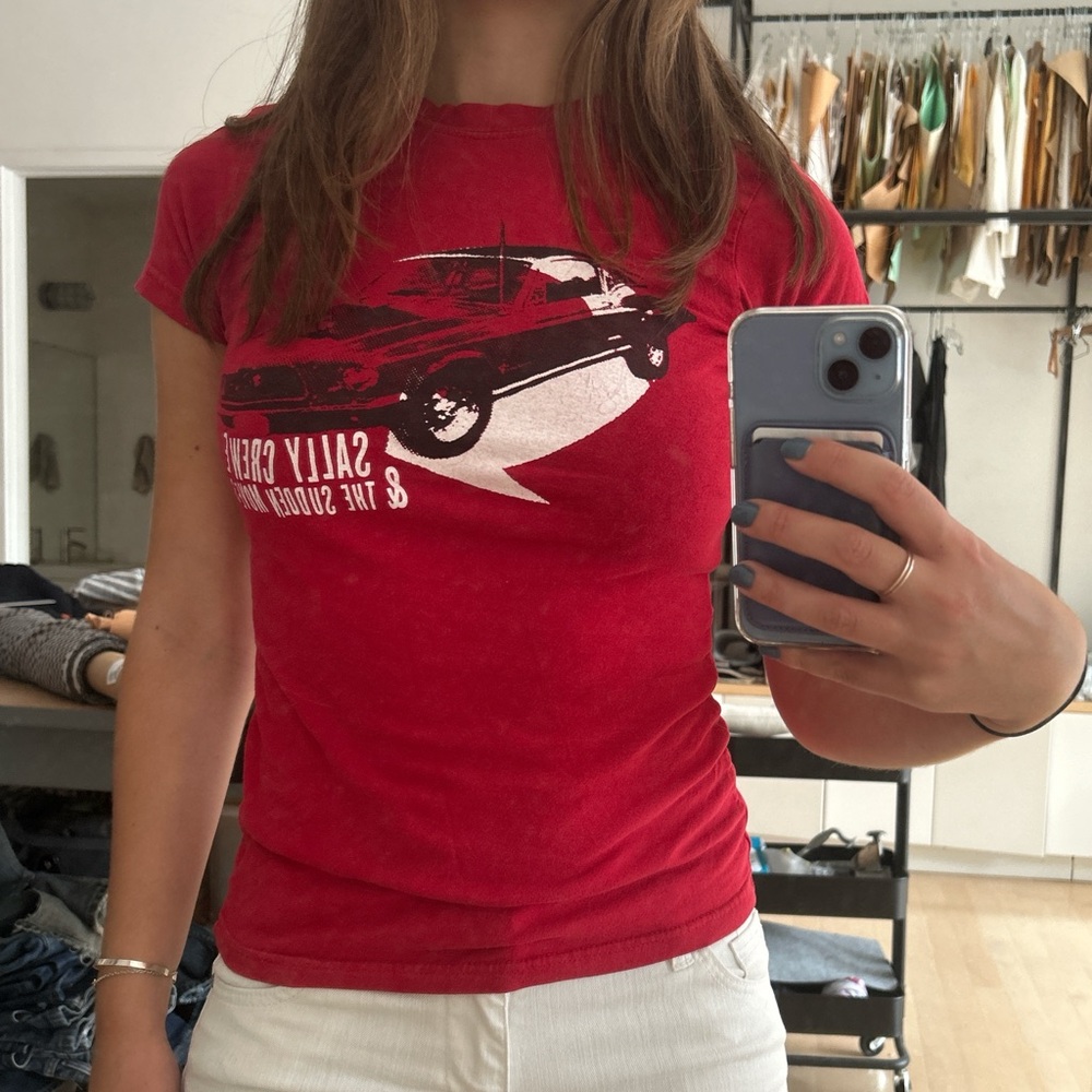 Red Graphic Band Tee